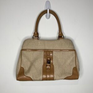 Etienne Aigner woven‎ purse tan
